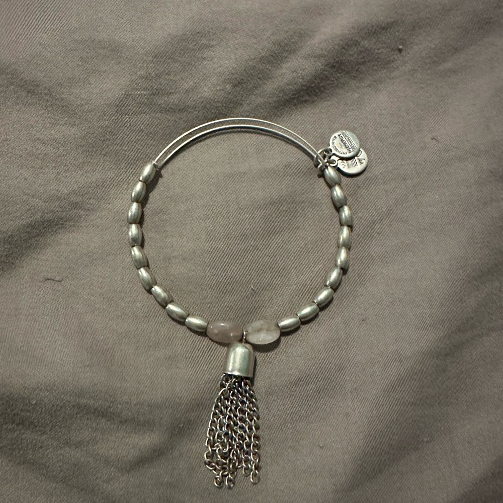 Alex and Ani Silver Twisted Rope Bracelet with Tassel